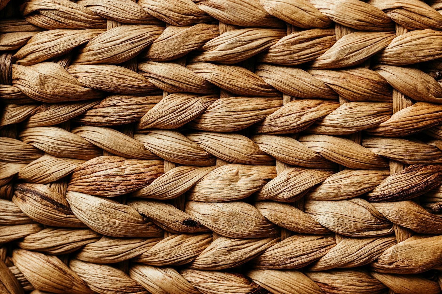 Woven baskets and storage products in professional studio lighting
